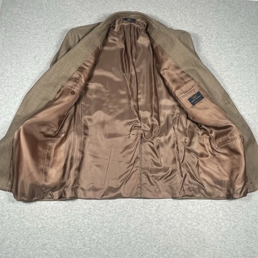 Brooks Brothers Blazer Mens 45R Brown 100% Wool Lined Madison Fit Jacket‎ READ